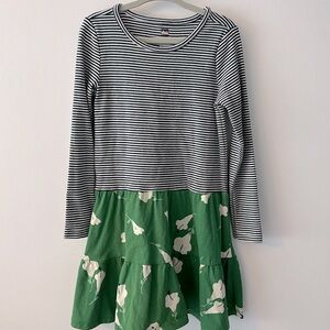 Tea Collection long sleeved dress with mixed print. Size 5